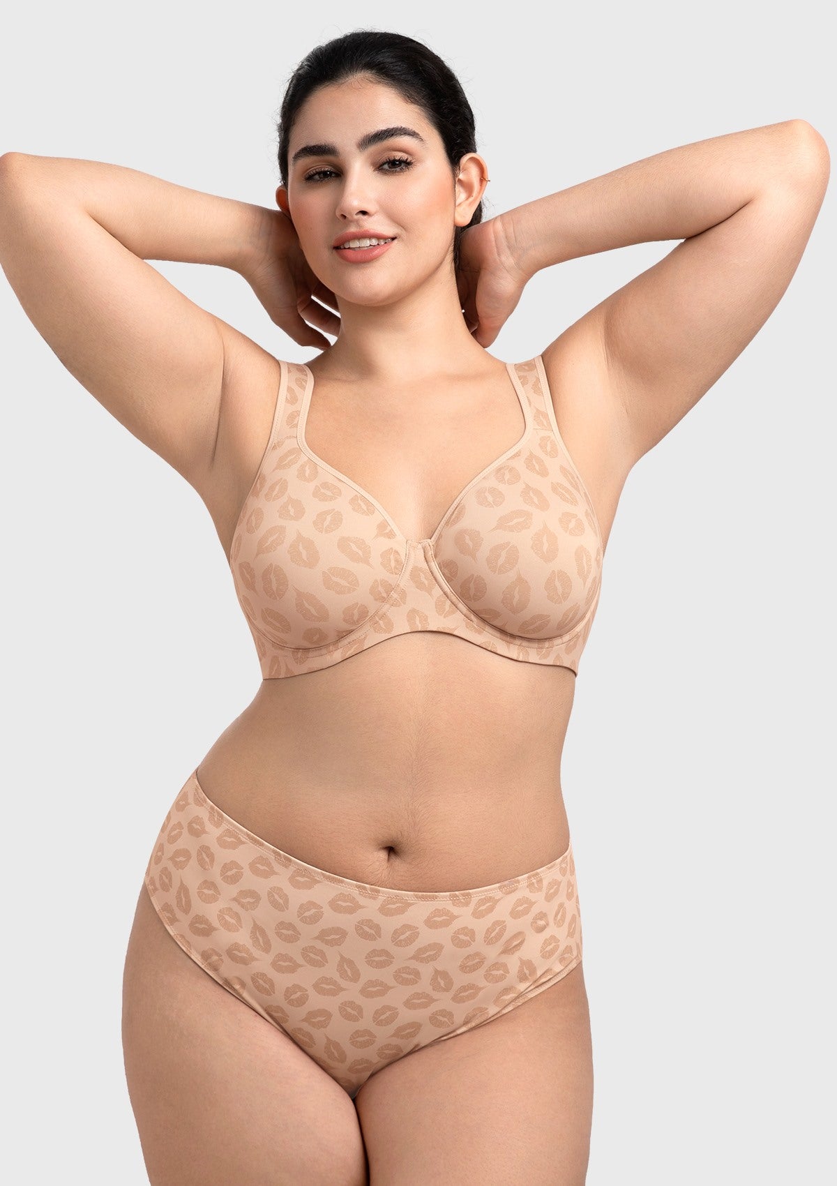 (Cardi B recommends)Joan Ultimate Soft T-shirt Unlined Minimizer Pink Bra - HSIA