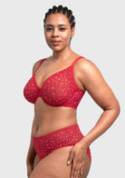 HSIA Christmas Holiday Edit Unlined Plus Size Non-padded Underwire Adjustable Straps Full Coverage Bra - HSIA