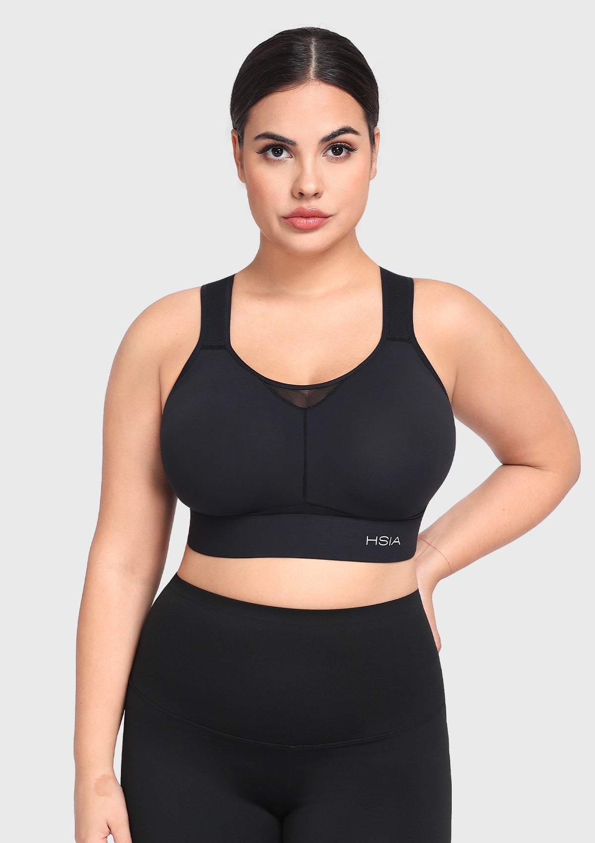 HSIA FlexCore High Impact Racerback Sports Bra Adjustable Support Full Coverage Fit - HSIA