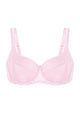 Starry Night Lightly Lined Lightly Padded Plus Size Pink Balconette Bra - HSIA