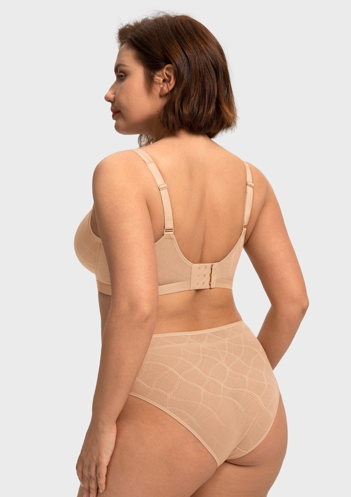 HSIA Skylark Breathable Lightweight Supportive Jacquard Mesh Wide Strap 3/4 Cup Comfort Bra - HSIA