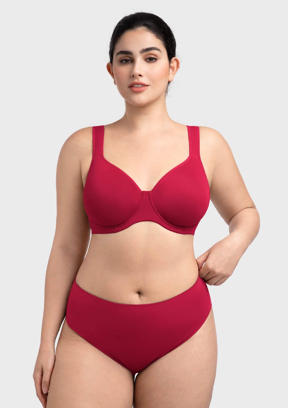 (Cardi B recommends)Joan Ultimate Soft T-shirt Unlined Minimizer Pink Bra - HSIA