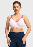 HSIA Athea Hybrid Active Vibe Soft Support Non-padded Unlined Full Coverage Wide Strap Outside Underwire Sports Bra - HSIA