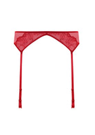 HSIA Renna Holiday Edit Embroidered Red Garter Belt - HSIA