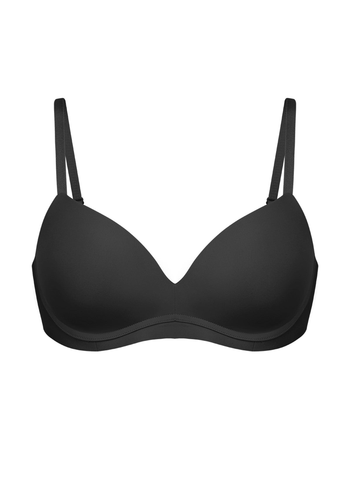 Comfortable Wireless Push Up Plunge Bra with Padded V Lift - HSIA