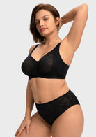 HSIA Skylark Breathable Lightweight Supportive Jacquard Mesh Wide Strap 3/4 Cup Comfort Bra - HSIA