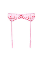 HSIA Renna Holiday Edit Embroidered Pink Garter Belt - HSIA