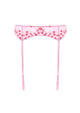 HSIA Renna Holiday Edit Embroidered Pink Garter Belt - HSIA