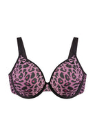 HSIA Leopard wild Unlined Plus Size Breathable Soft Mesh No Padding Underwire Bra - HSIA