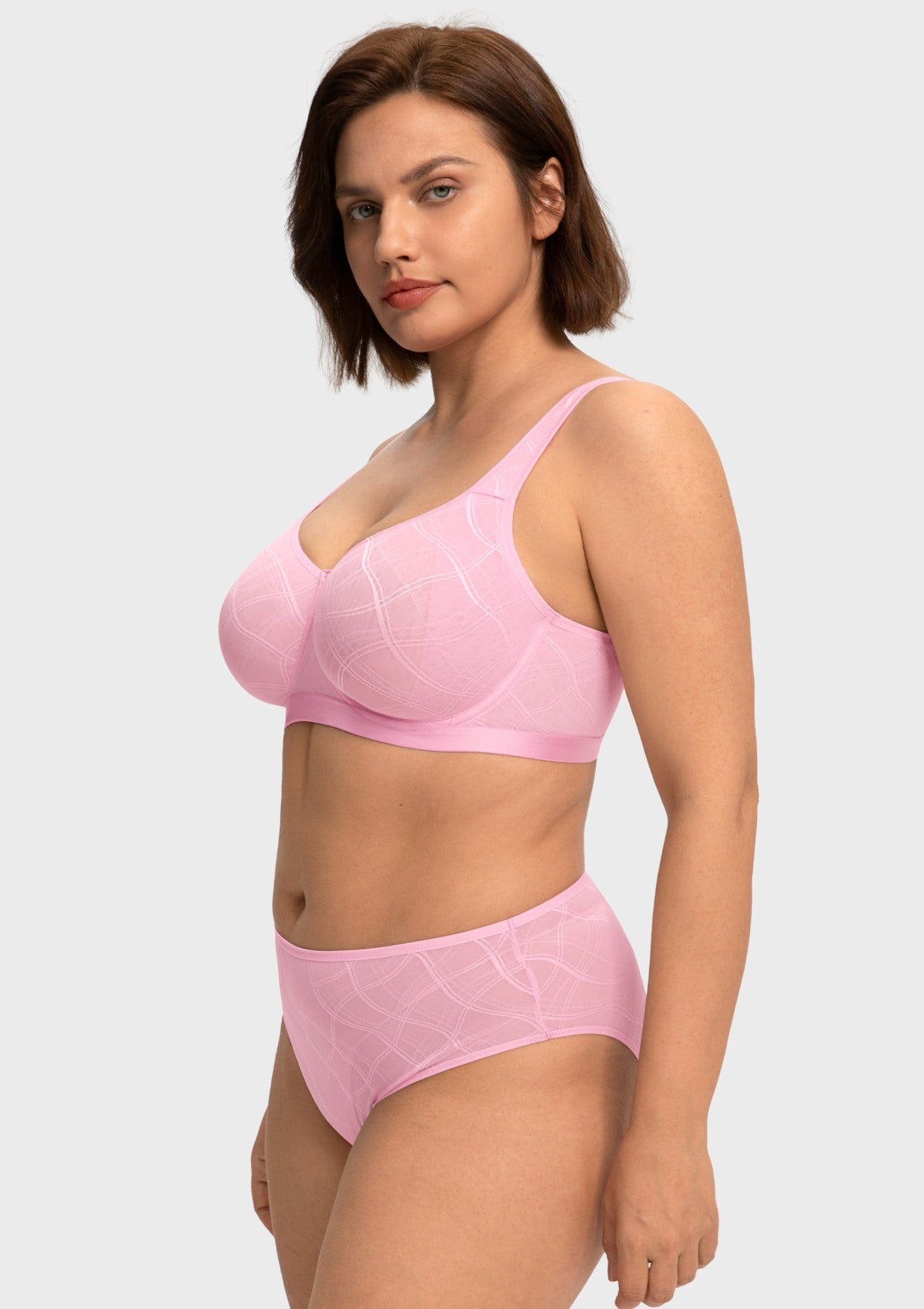 HSIA Skylark Breathable Lightweight Supportive Jacquard Mesh Wide Strap 3/4 Cup Comfort Bra - HSIA