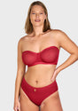Bella Sheer Mesh Unlined Underwire Strapless Balconette Bra