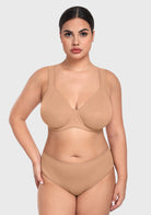 HSIA Joan Comfortzone Soft T-Shirt Full Coverage Unlined Unpadded Underwire Plus Size Minimizer Bra Everyday Bra - HSIA