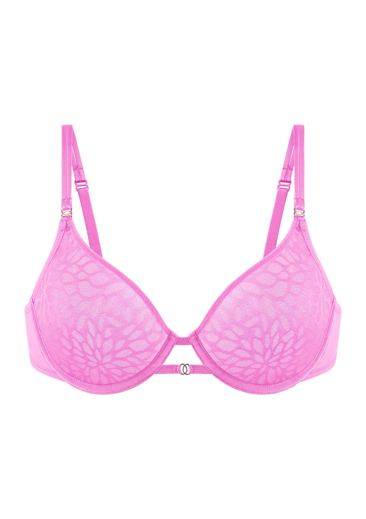 HSIA Vine Sexy Underwire Half-Cup Bra with Sheer Single-Layer Lace - HSIA