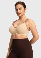 HSIA Athea Hybrid Active Vibe Soft Support Non-padded Unlined Full Coverage Wide Strap Outside Underwire Sports Bra - HSIA