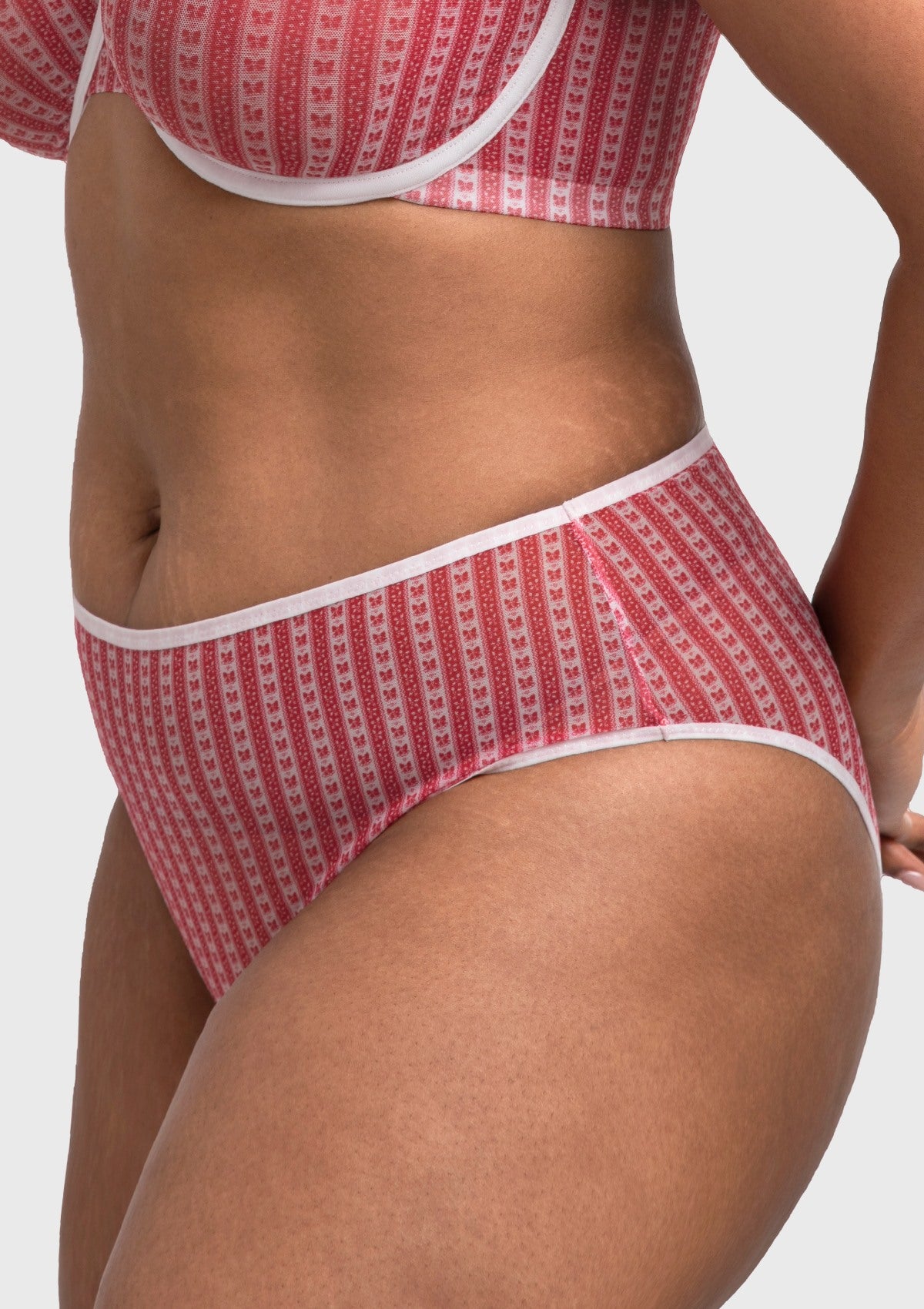 HSIA Christmas Holiday Edit Printed Mesh Panty Breathable Soft Full Coverage Comfort Fit - HSIA