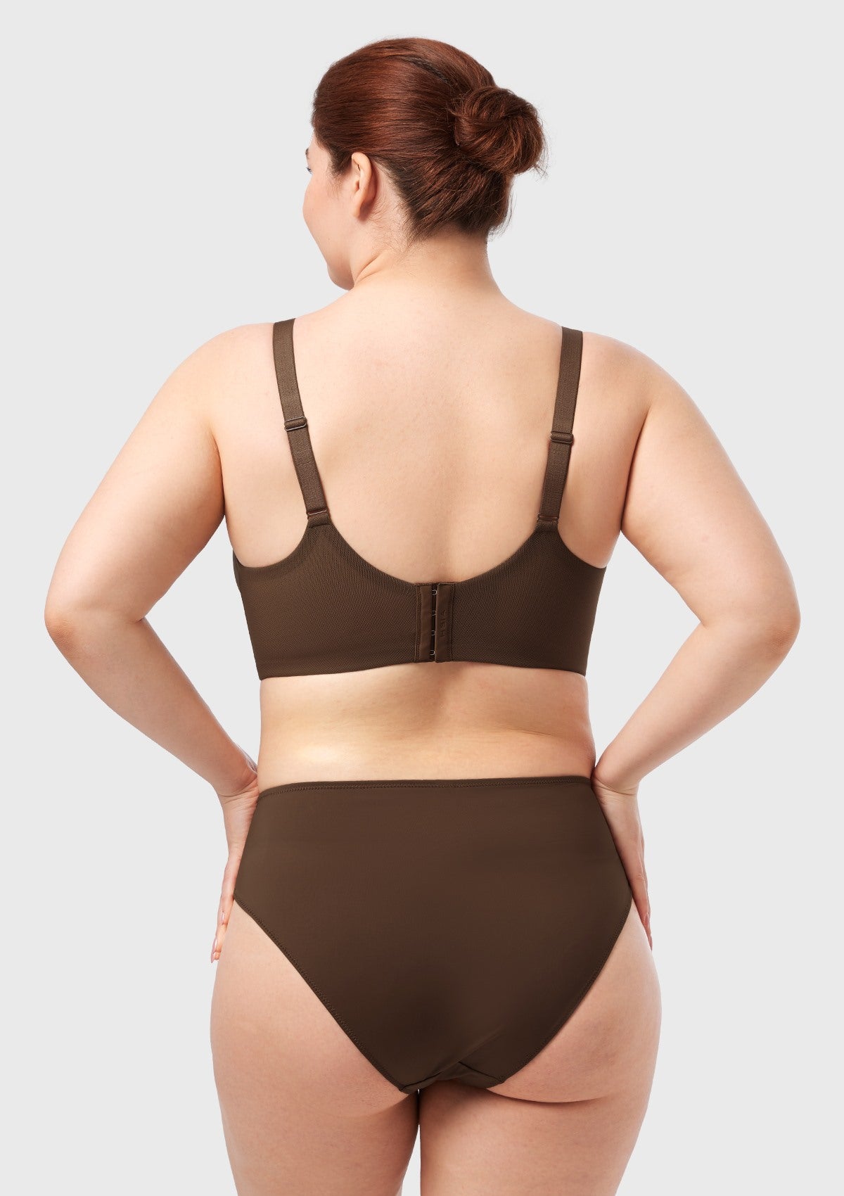 AirMesh Dark Beige Full Coverage Smooth Mesh Lightly Padded Lined Underwire T-Shirt Bra - HSIA