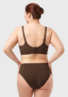 AirMesh Dark Beige Full Coverage Smooth Mesh Lightly Padded Lined Underwire T-Shirt Bra - HSIA