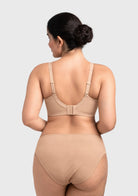 HSIA CoolComfort Plus Size Underwire Smoothing Wide Strap Full Coverage Unlined Minimizer T-shirt Bra - HSIA