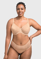 HSIA Willa Wave Plus Size Breathable Mesh Unlined Non-padded Full Coverage Underwire Bra - HSIA