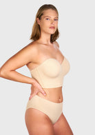 HSIA Longline Strapless Underwire Full Coverage Corset Bra - HSIA