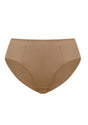 Detailed flat lay of the Coffee HSIA CoolComfort everyday seamless brief, providing a versatile neutral option with gentle second-skin stretch.