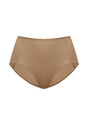Detailed flat lay of the Coffee HSIA CoolComfort light shaping panty, providing a versatile neutral option with gentle second-skin compression.