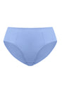 Clean studio product image of the vibrant Blue HSIA CoolComfort seamless mid-rise panty, designed to sit comfortably right below the natural waistline.