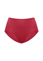 White background view of the bold Red HSIA CoolComfort seamless panty, offering a perfect balance of maximum coverage and zero visible panty lines.