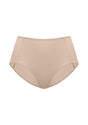Flat lay of the Warm Sand HSIA CoolComfort seamless tummy control panty, a gorgeous neutral tone engineered for maximum comfort and a barely-there feel.