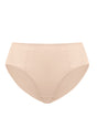 Studio flat lay of the Light Beige HSIA CoolComfort smooth mid-rise brief, an essential invisible layer crafted from premium microfiber.