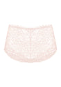 3D render of the HSIA dusty peach lace high waist panties, showcasing the sophisticated layered lace and hygienic pure cotton crotch.
