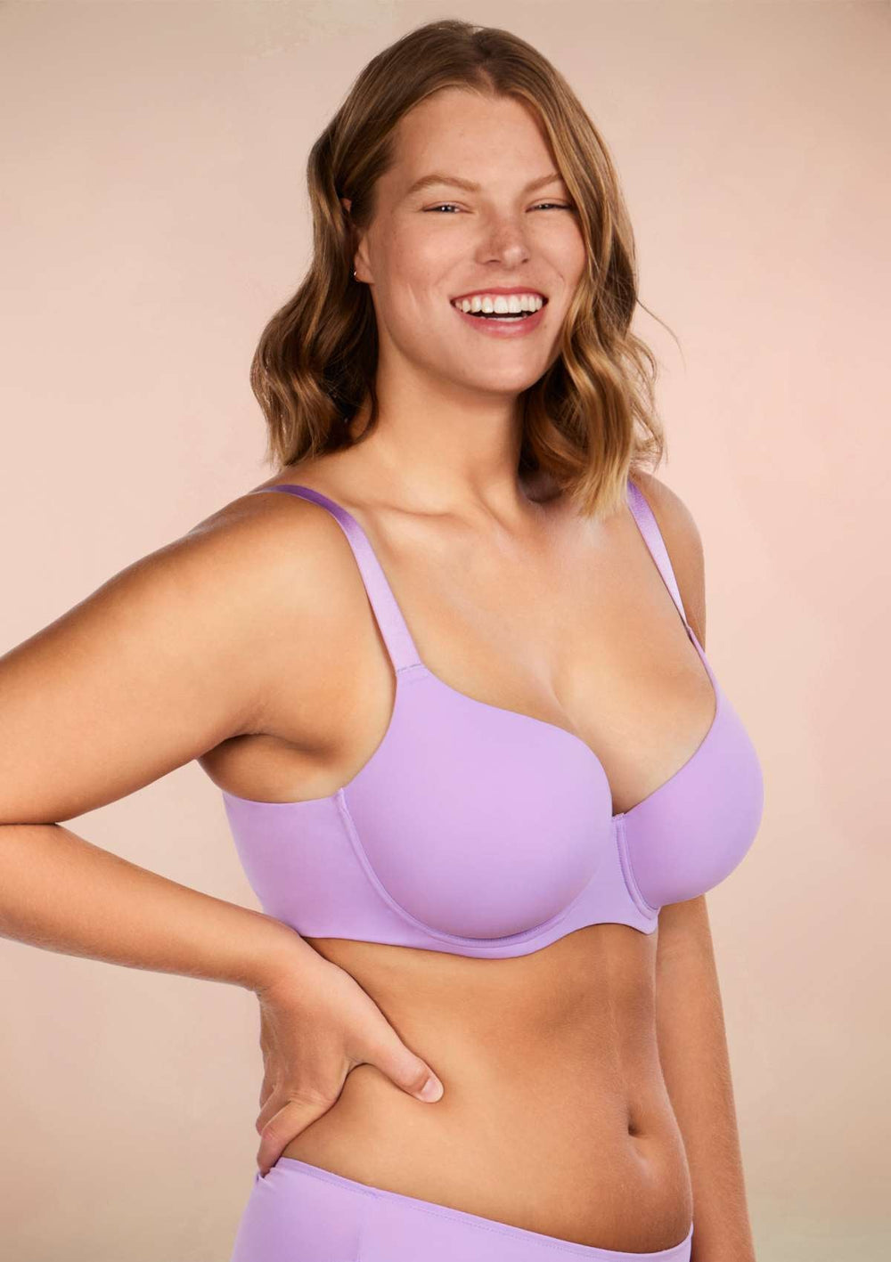 HSIA Gemma Smooth Lightly Padded T-shirt Bra for heavy breasts