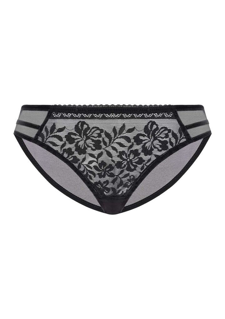 HSIA Gladioli Black Floral Lace Bikini Underwear