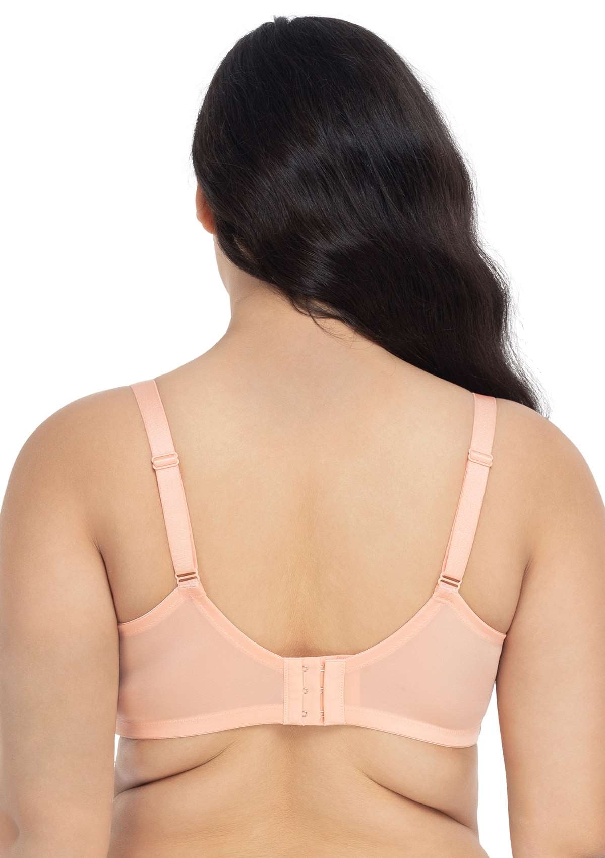 Gladioli Peach Lace Unlined Underwire Bra Set - HSIA