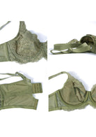 HSIA Dark Green All-Over Floral Lace Bra - HSIA