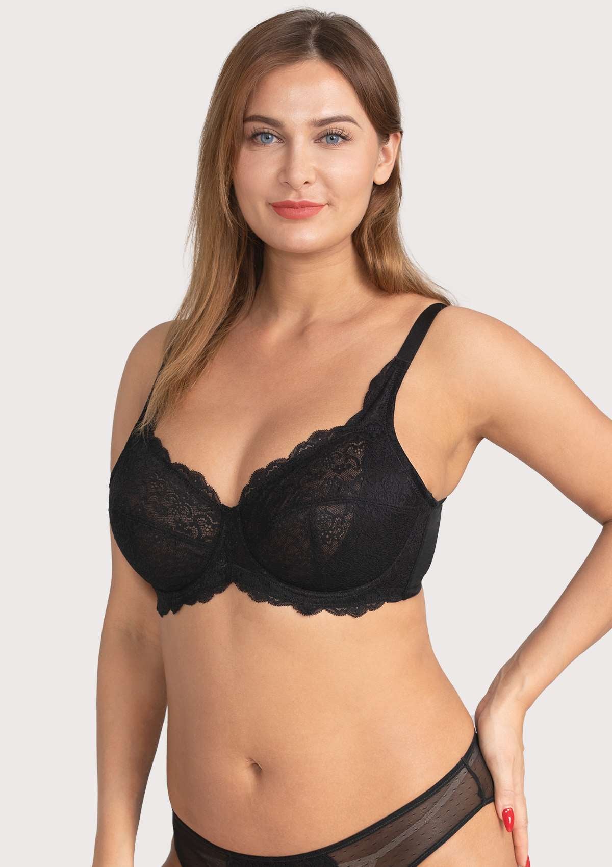 HSIA Black All-Over Floral Lace Bra Bundle - HSIA