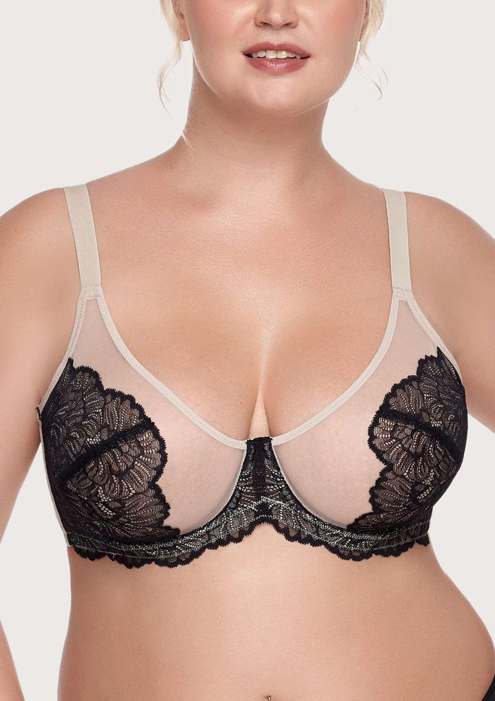 HSIA HSIA Blossom Black Unlined Lace Bra