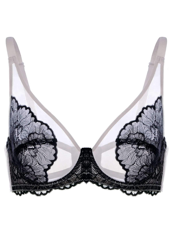 HSIA HSIA Blossom Black Unlined Lace Bra
