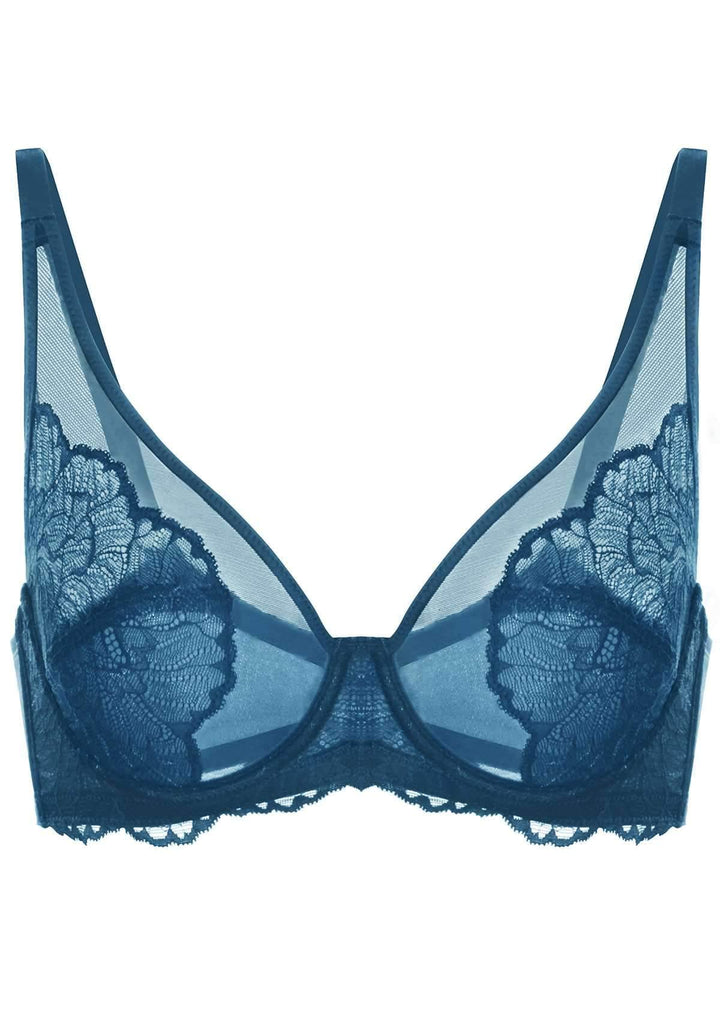 HSIA HSIA Blossom Dark Blue Unlined Lace Bra