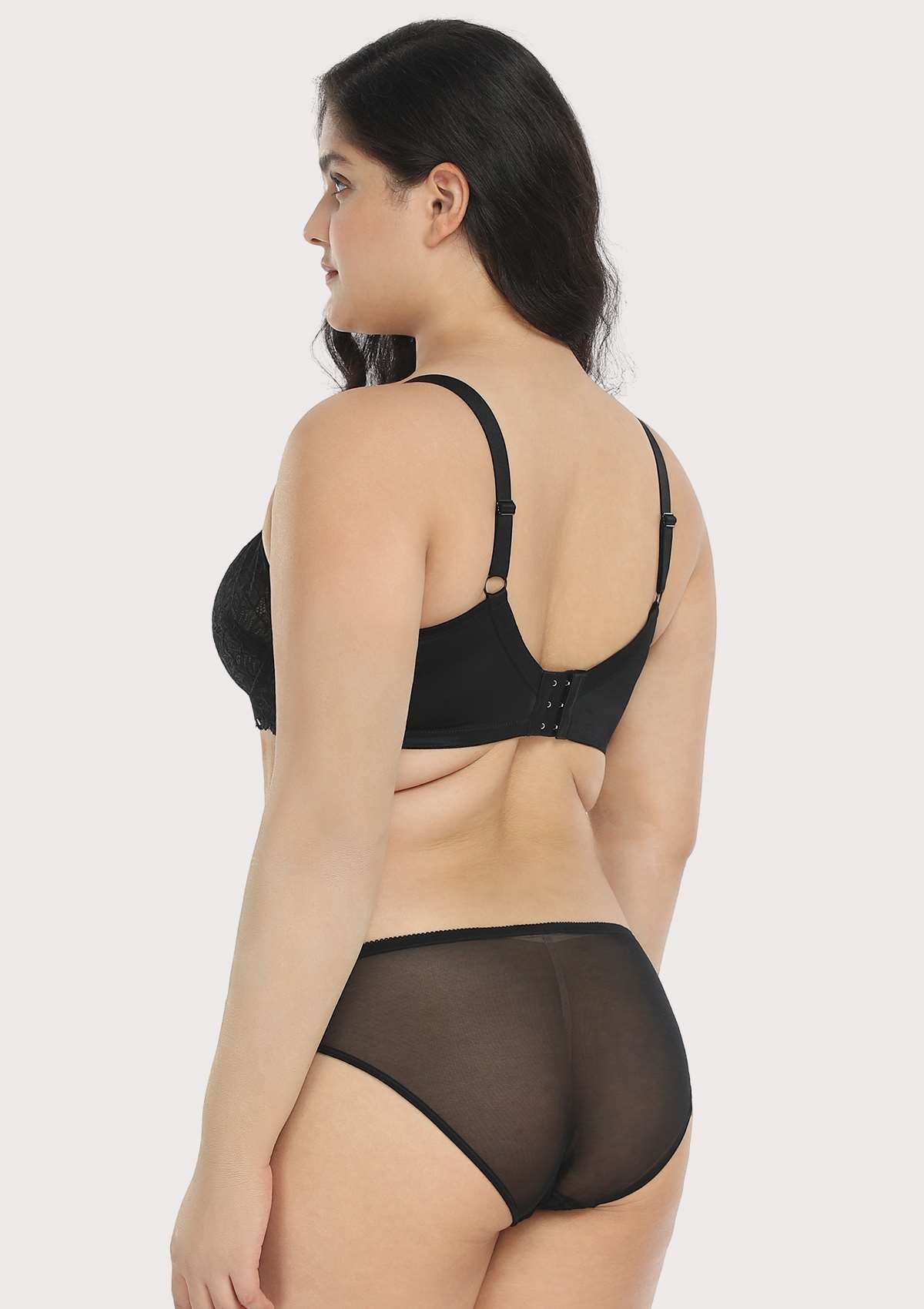 HSIA Blossom Unlined Black Lace Bra Set - HSIA