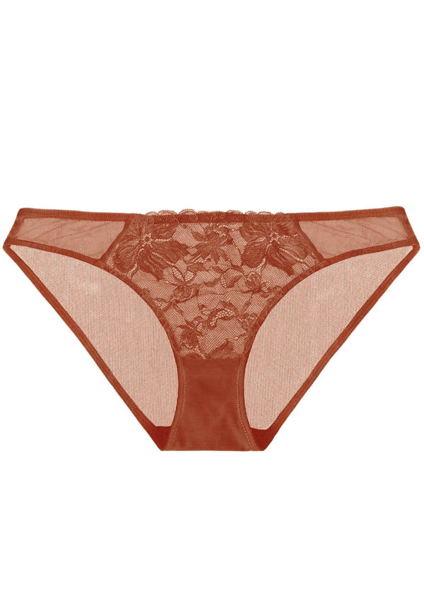 HSIA HSIA Breathable Sexy Lace Bikini Underwear S / Copper Red