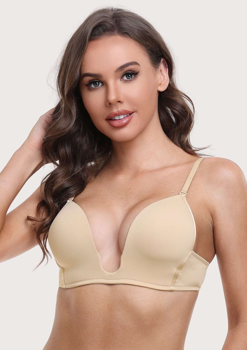 HAOAN Sexy Backless Strapless Bra Push Up Plus Size Bras For Women