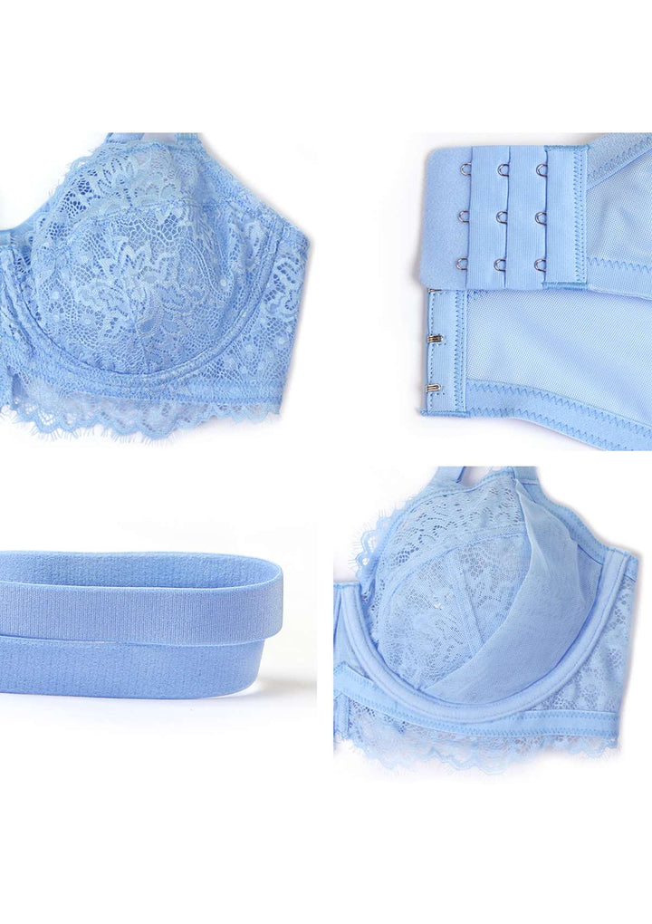HSIA HSIA Horizen Blue Sunflower Underwire Lace Bra