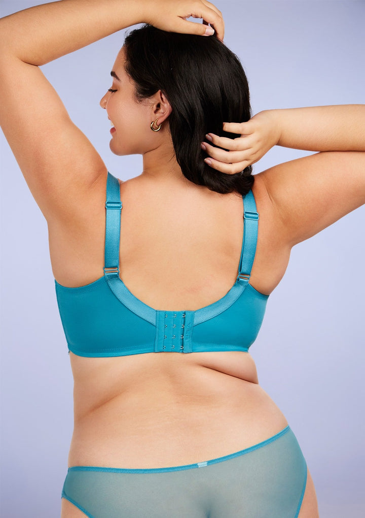 HSIA HSIA Horizon Blue Sunflower Underwire Lace Bra