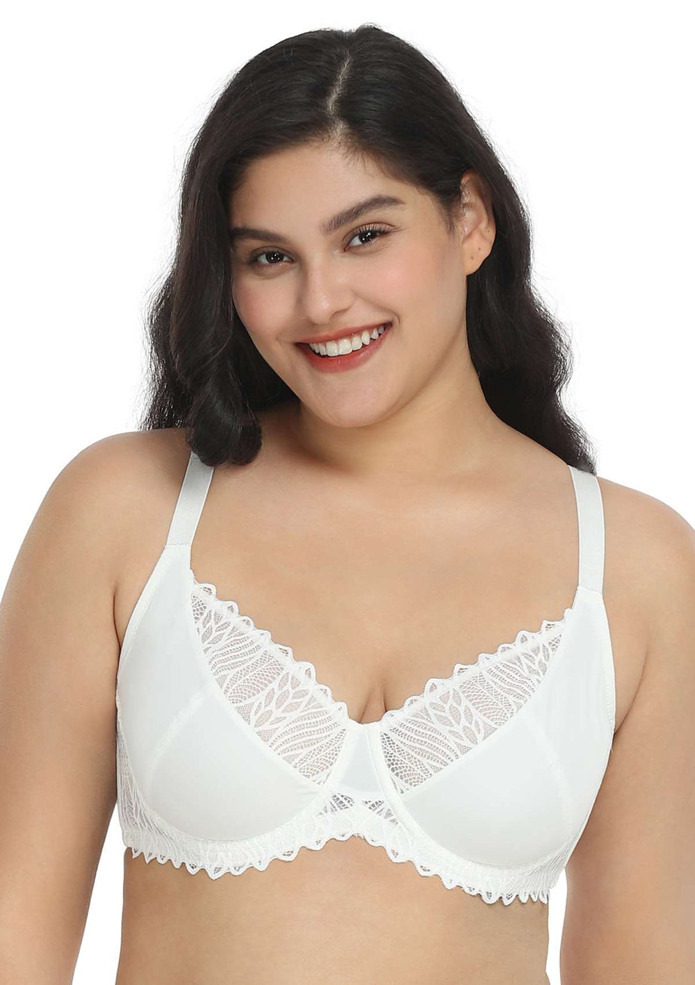 HSIA Foxy Satin Smooth Floral Lace Full Coverage Underwire Bra Set