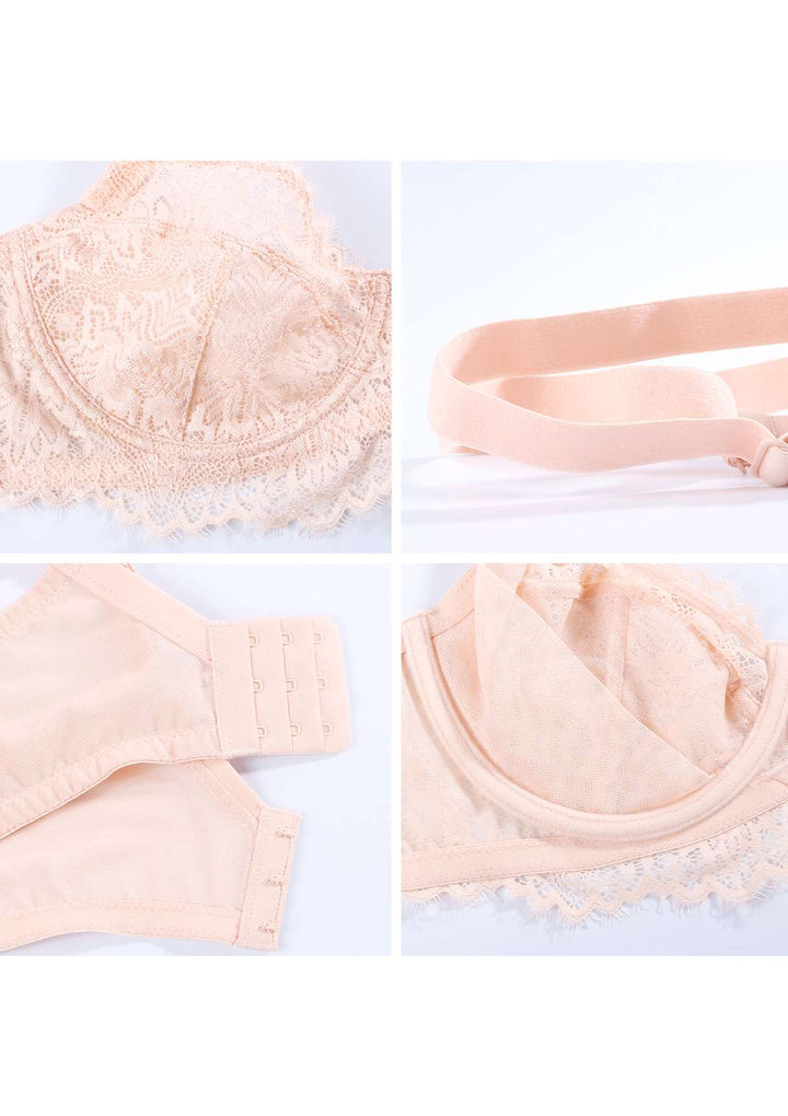 HSIA HSIA Pink Sunflower Underwire Lace Bra