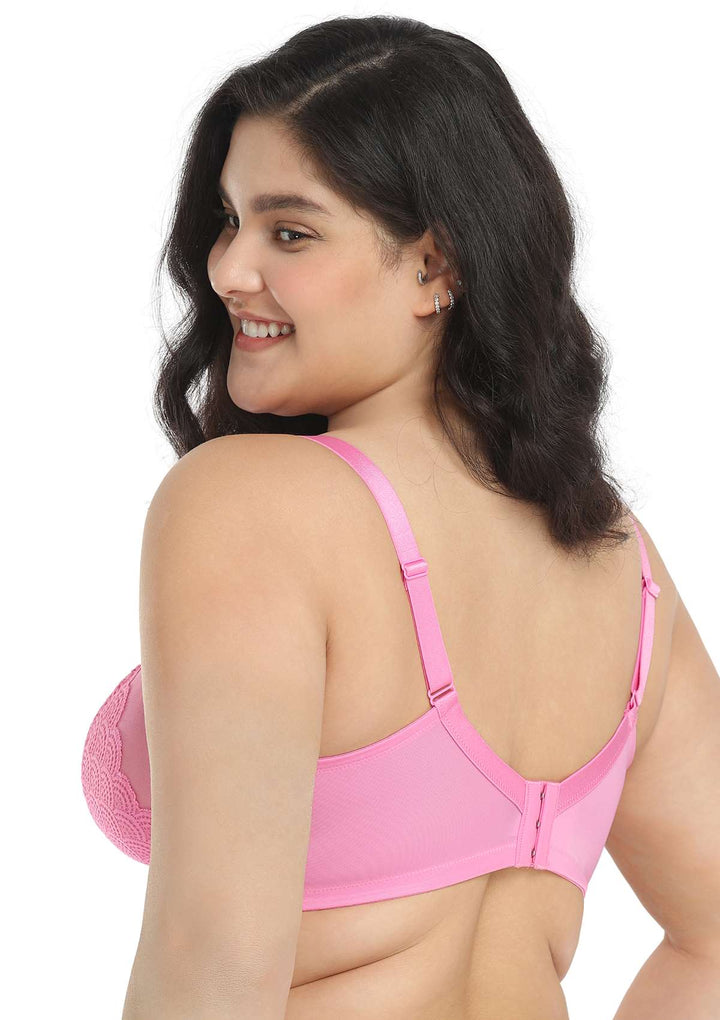 HSIA HSIA Scallop Lace Pink Unlined Bra