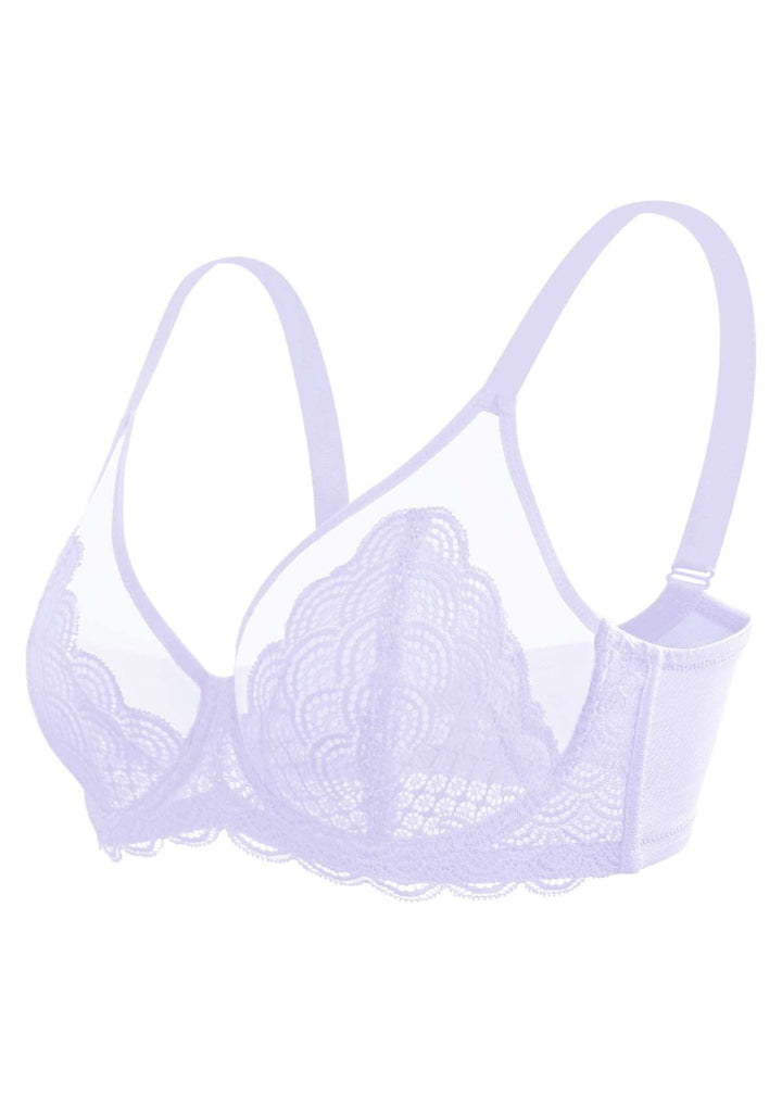 HSIA HSIA Scallop Lace Purple Unlined Bra
