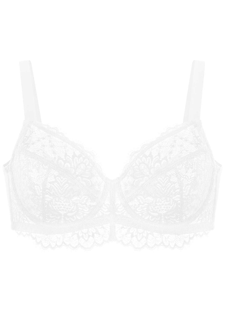 HSIA HSIA White Sunflower Underwire Lace Bra