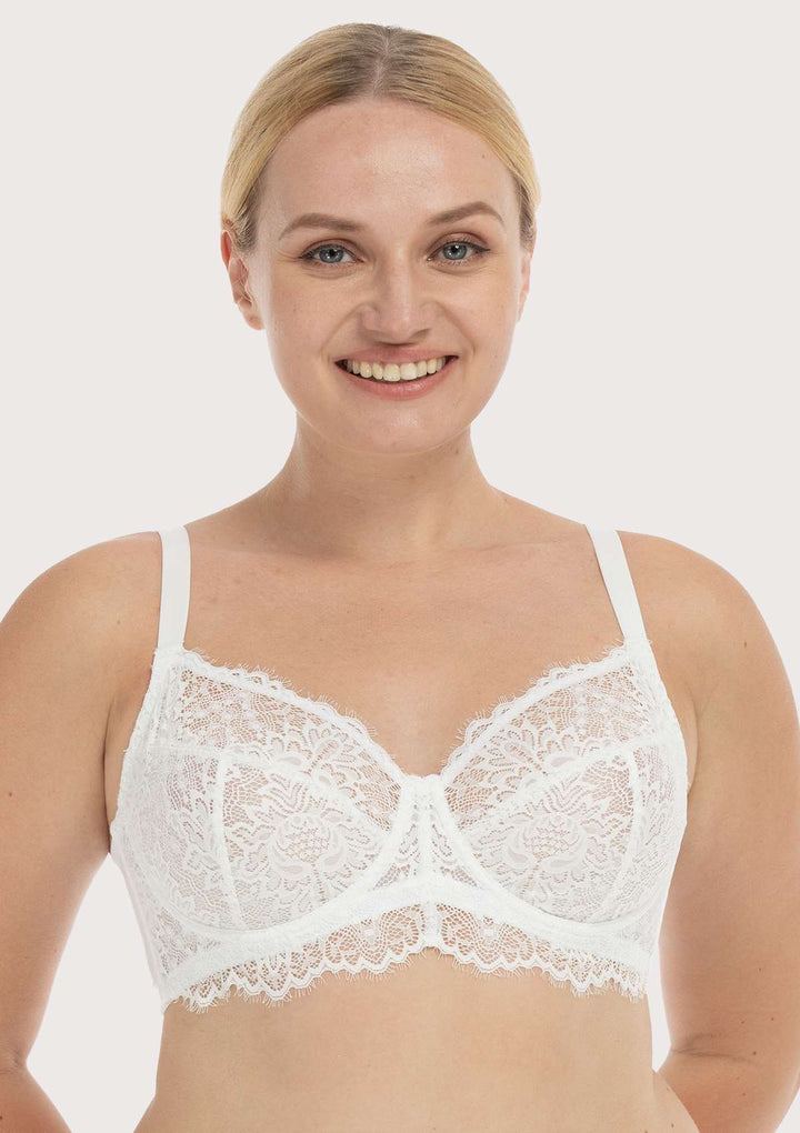 HSIA HSIA White Sunflower Underwire Lace Bra